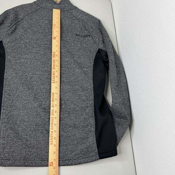 SPYDER 1/2 Half Zip Midweight Warm Gray Black Pullover Sweater Mens Size Large - Picture 11 of 13